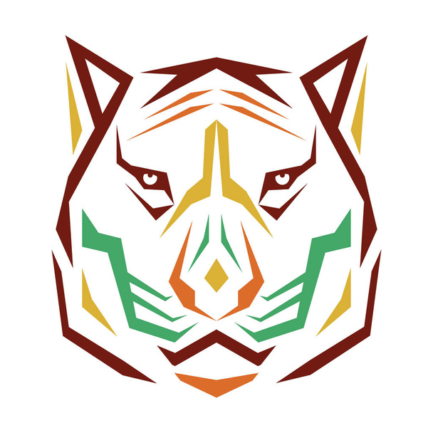 Тигр шаблон логотип
 - Вектор, зображення