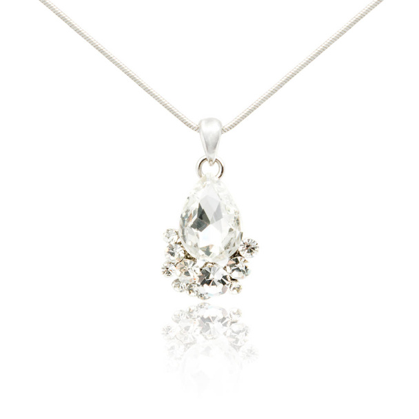 Diamond pendant isolated on white - Фото, зображення