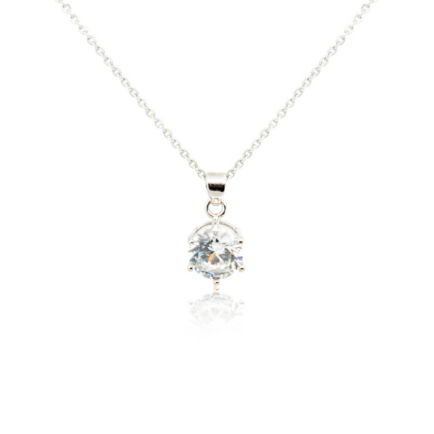 Diamond pendant isolated on white - Foto, Bild
