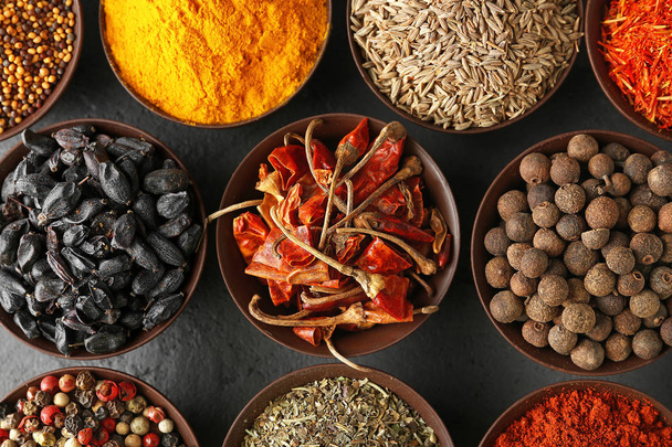 Different spices in bowls - Foto, imagen