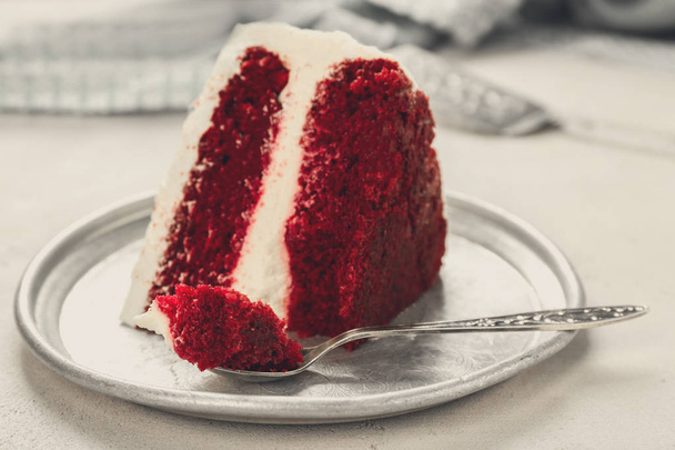 delicious red velvet cake - Foto, afbeelding