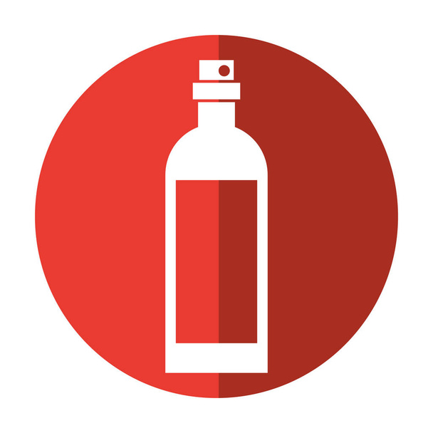 vinho garrafa com sombra de etiqueta vermelha
 - Vetor, Imagem