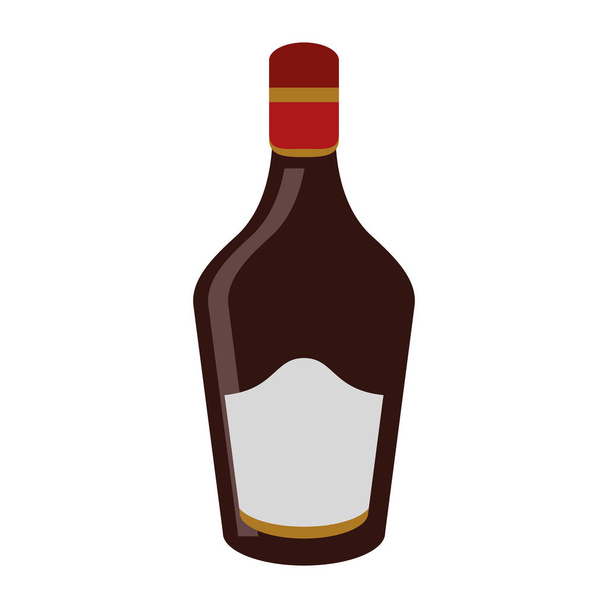 Flasche Sahne Whisky-Likör-Ikone - Vektor, Bild