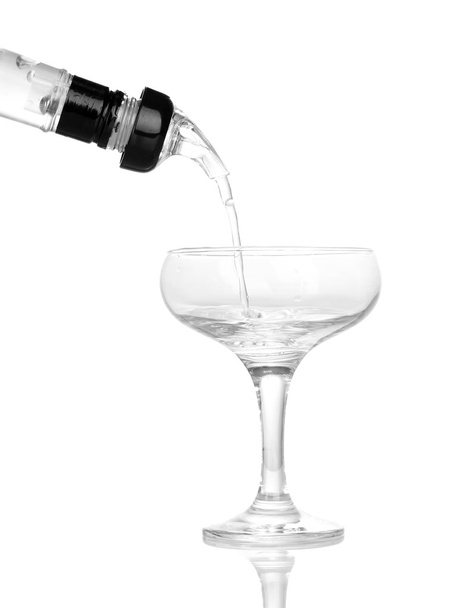 Tasty transparent cocktail isolated on white - Foto, Imagem