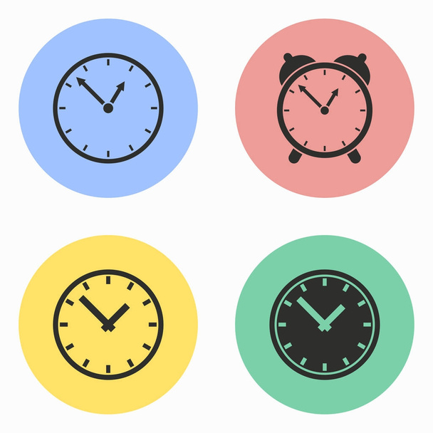 Clock icon set. - Vector, Image