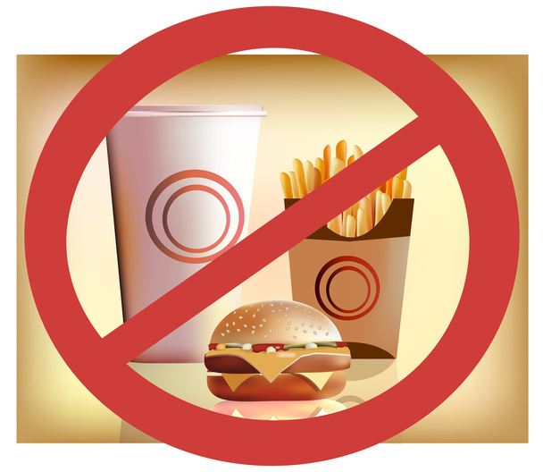 Fastfood --- harm for health - Vector, Image