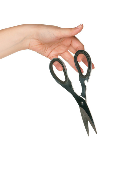 рука с ножницами - Фото, изображение