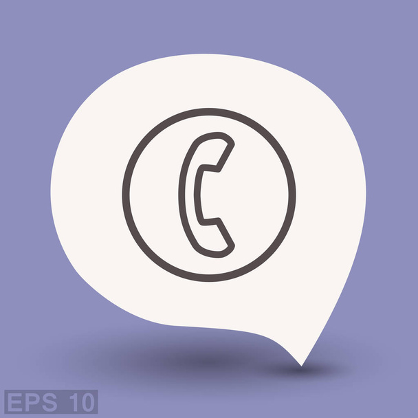 Pictograph of phone. illustration for design - Vector, afbeelding