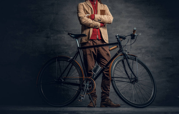 Autentyczny jednobiegowa hipster rowerów - Zdjęcie, obraz