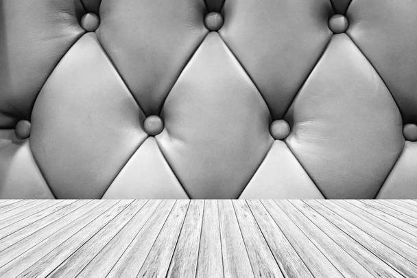 Terraço de madeira e textura de couro
 - Foto, Imagem
