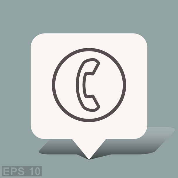 Pictograph of phone. illustration for design - Vector, afbeelding