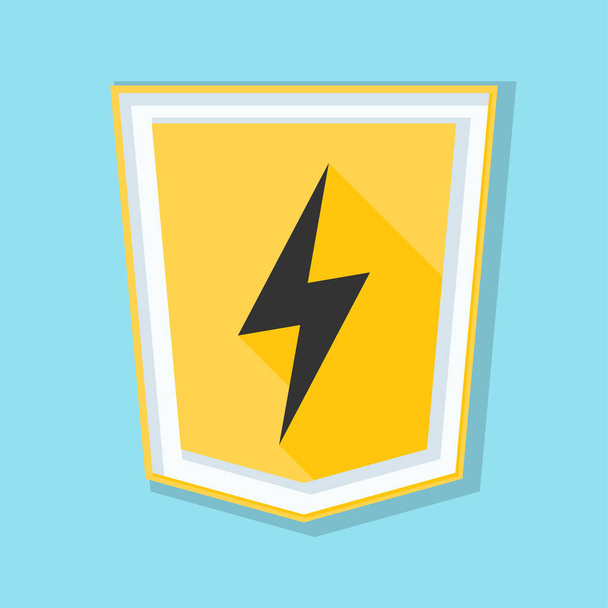 shield with lightning sign - Vector, Image