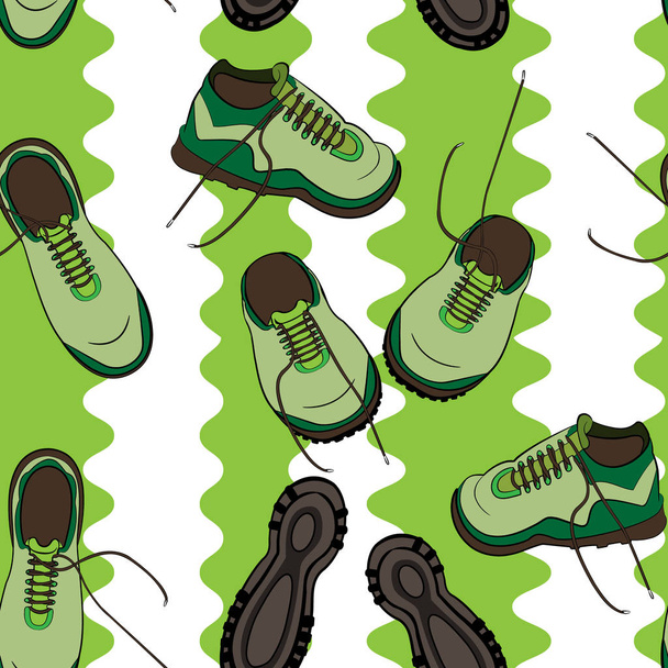 Vector pattern with trainers - Vektor, obrázek