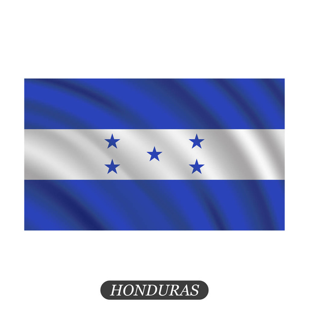 Macha flagą Honduras na białym tle. Ilustracja wektorowa - Wektor, obraz