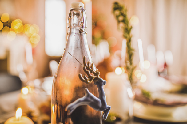 Deer and bottle decorations - Foto, afbeelding