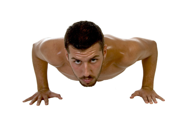 Muscle man at workout - Photo, image