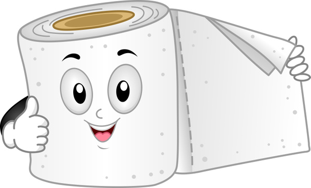 Toilettenpapier-Maskottchen - Foto, Bild