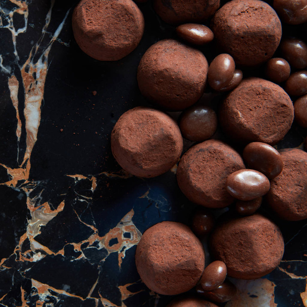 Homemade chocolate truffles - Foto, Imagem