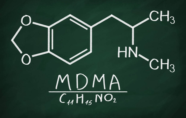 Structural model of MDMA (ecstasy) - Foto, imagen