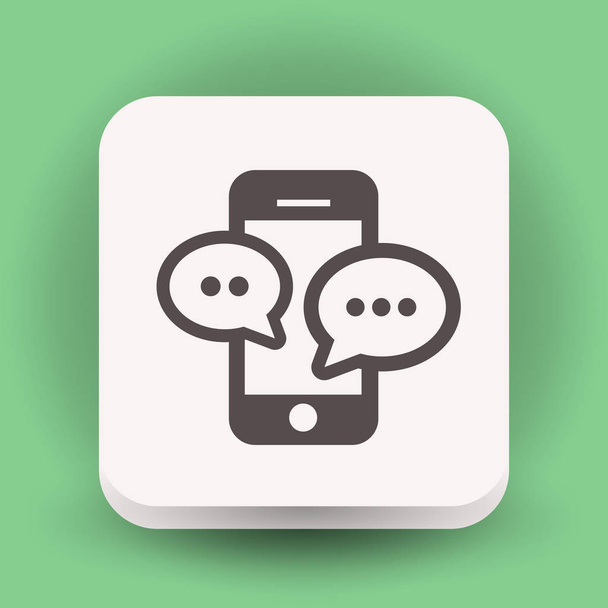 message or chat on smartphone - Vector, imagen