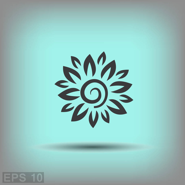 Pictograph of flower icon - Vector, imagen