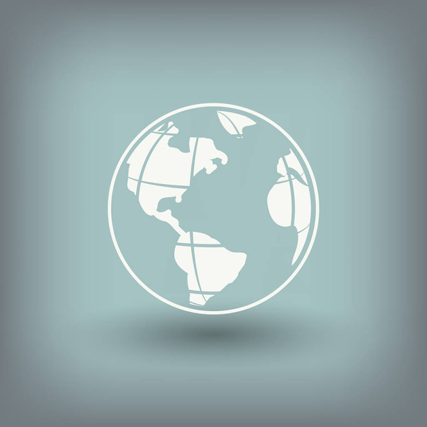 globe icon, illustration - Вектор,изображение