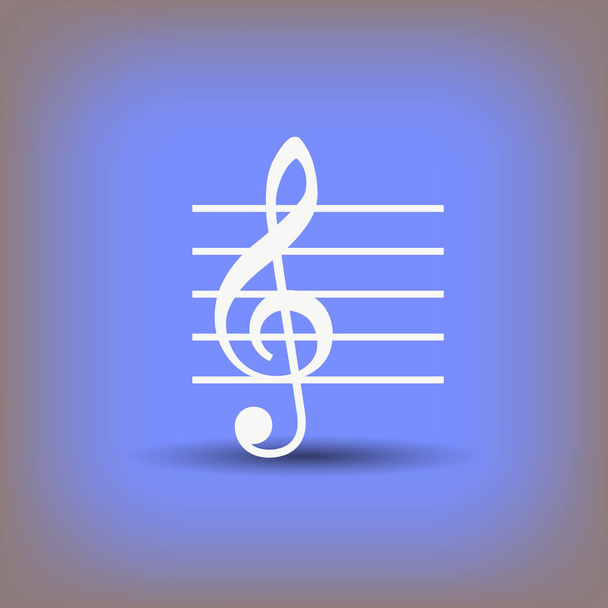 Pictograph of music key - Vektor, Bild