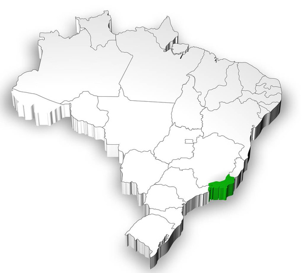 Χάρτης Βραζιλίας με μέλη διαχωρίζονται - Φωτογραφία, εικόνα