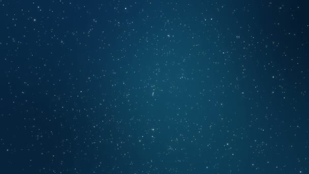 Winter nachtelijke hemel vol sterren - Video
