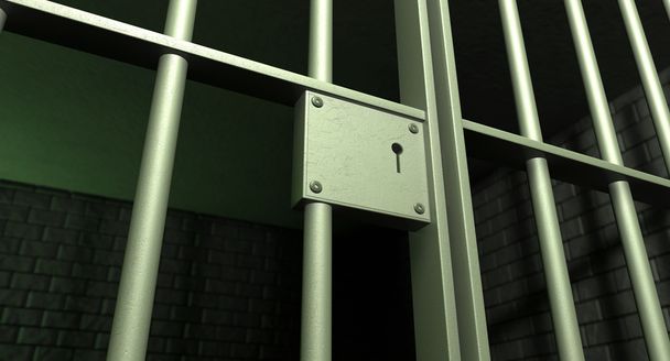 Börtön cella ajtaja zárva - Fotó, kép