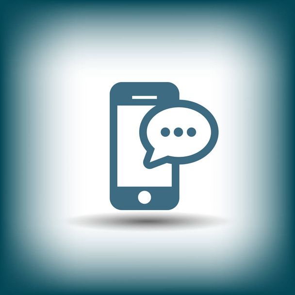 message or chat on smartphone - Vector, Imagen