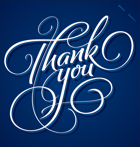 THANK YOU hand lettering (vector) - Vector, Image