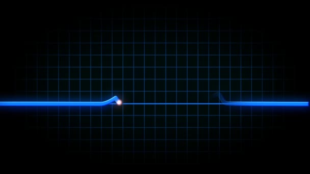 An animated heart monitor EKG flatlines - Footage, Video