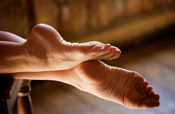 hermosos pies desnudos puntiagudos - Foto, Imagen