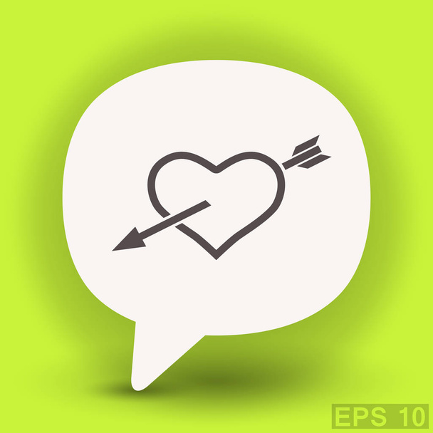 Pictograph of heart with arrow - ベクター画像