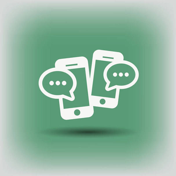 message or chat on smartphone - Vector, imagen