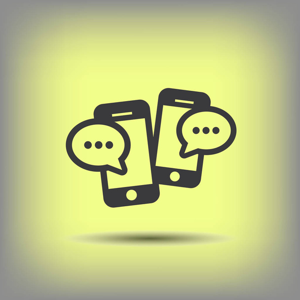 message or chat on smartphone - Vektori, kuva