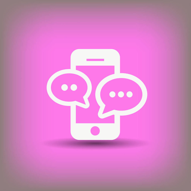 message or chat on smartphone - Vector, Image