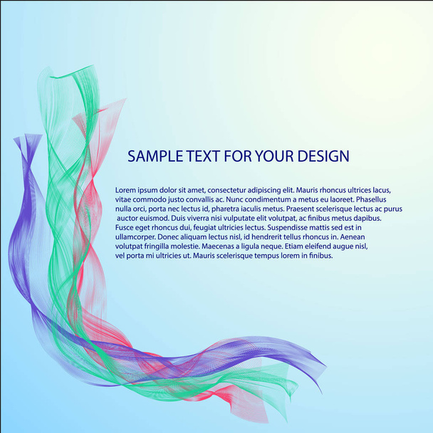 Vector Abstract background with color waves - Vector, Image