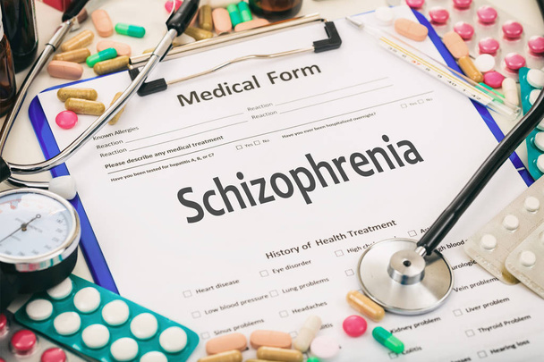 Orvosi űrlapon, diagnózisa skizofrénia - Fotó, kép