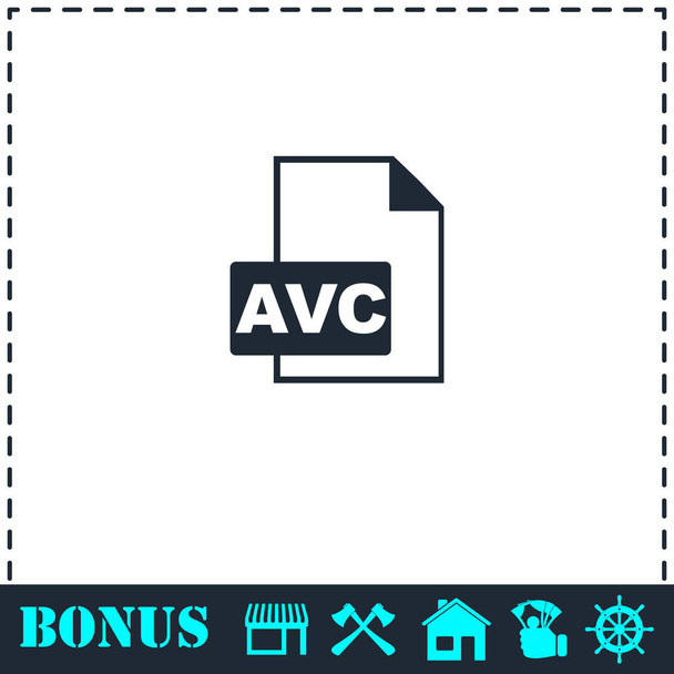 icono de AVC plana
 - Vector, imagen