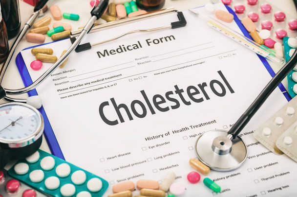 Formularz medyczny, diagnoza cholesterolu - Zdjęcie, obraz