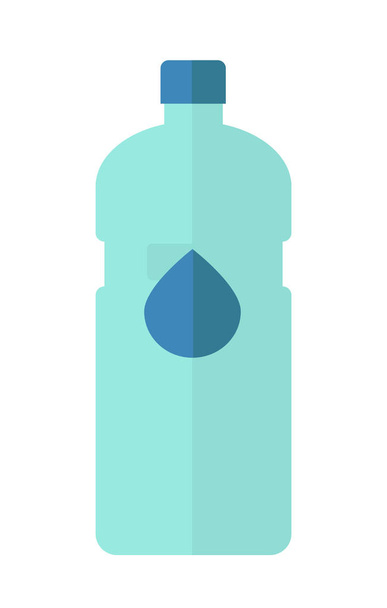 Blue plasticbottle of water - Vektör, Görsel