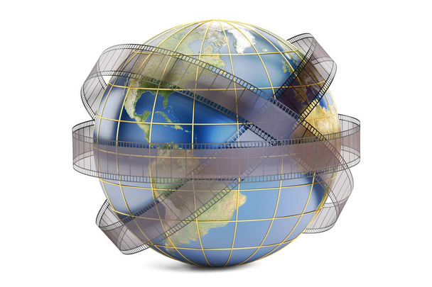 concetto di cinema e cinematografia mondiale, rendering 3D
 - Foto, immagini