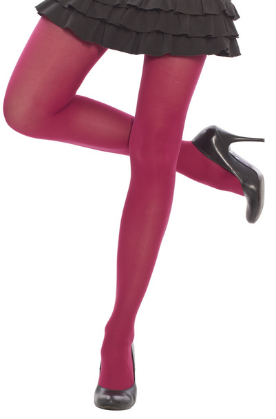 Female feet in red stockings - Φωτογραφία, εικόνα