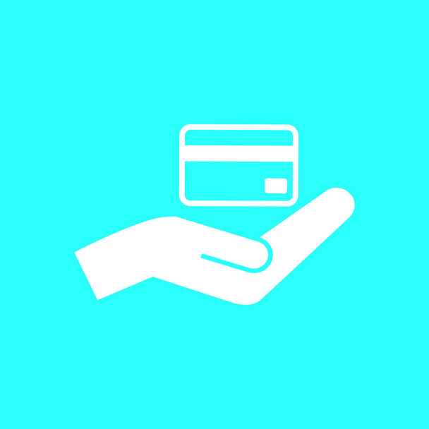 Credit card holding sign - Vector, Image