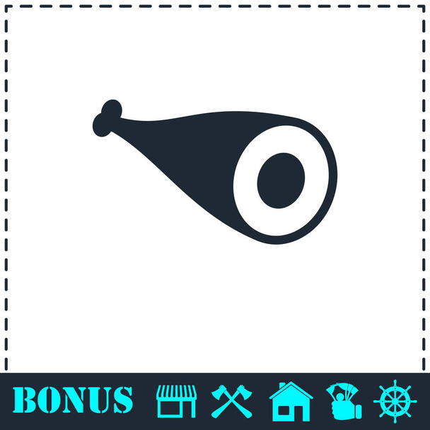 Meat icon flat - Vector, Image