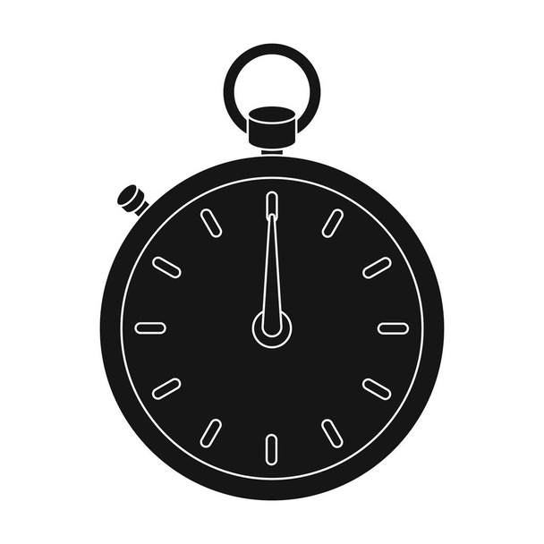 Boxing stopwatch icon in black style isolated on white background. Boxing symbol stock vector illustration. - Vecteur, image