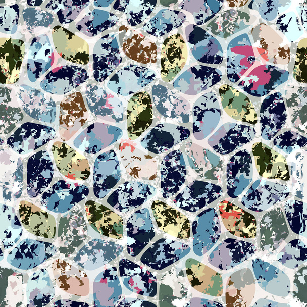 abstraktes Muster, farbiges Mosaik. Farbenfrohe Mode-Kulisse - Vektor, Bild
