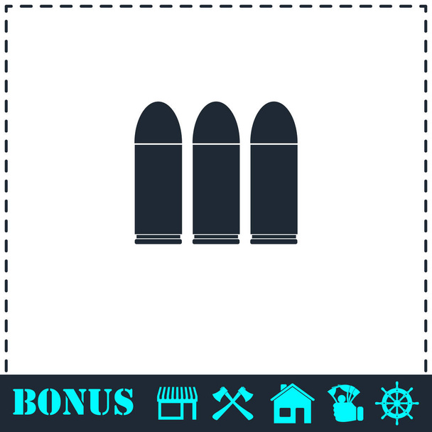 Bullets icon flat - Vector, Image
